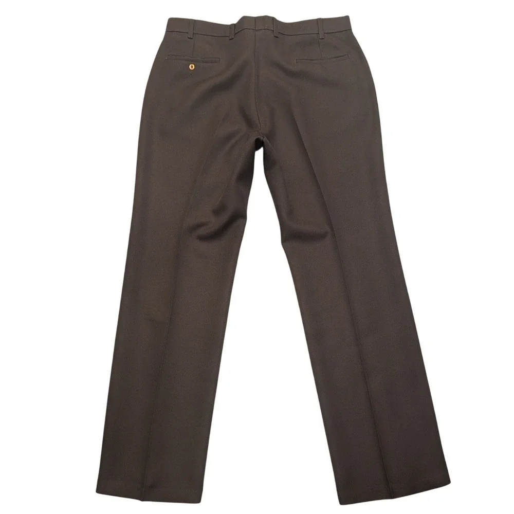 Vintage Levi's Action Slacks Mens 35x32.5 Brown Straight Leg Dress Pants
